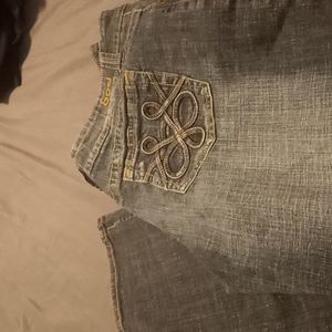 blue jeans  wide leg